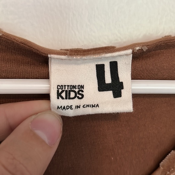 Cotton On dress. Rust colored velvet leopard burnout dress, size 4. - Picture 3 of 3